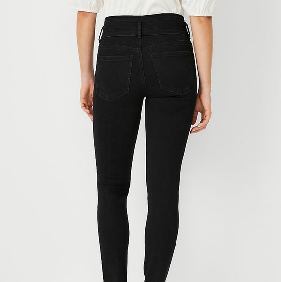 NWT Ann Taylor Skinny Sculpting High Waisted Black Jeans - Picture 2 of 11